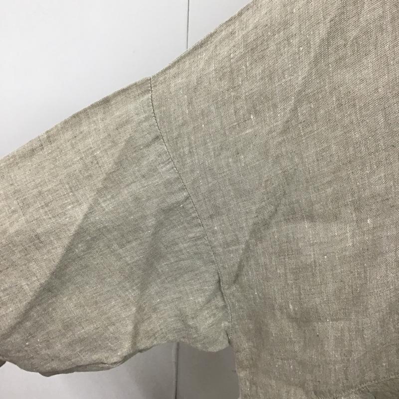 サマンサモスモス Samansa Mos2 ワンピース ひざ丈スカート SKB-1708787 長袖ワンピース ノーカラーワンピース カジュアルワンピース フレアスカート FREE 無地 ベージュ / ベージュ /  レディース USED 古着 中古 10098489