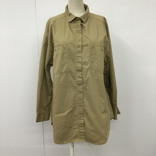ビーミング バイ ビームス B:MING by BEAMS シャツ、ブラウス 長袖 93-11-0280-024 ワークシャツチュニック 長袖シャツ カラーシャツ ロングシャツ M 無地 ベージュ / ベージュ /  レディース USED 古着 中古 10098527