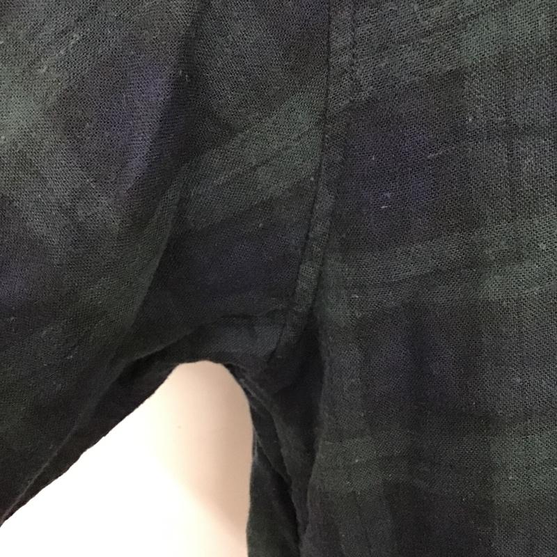 アベイシングエイプ A BATHING APE シャツ、ブラウス 半袖 ユニオンジャックタグ チェック M ワンポイント 緑 / グリーン / X 紺 / ネイビー /  メンズ USED 古着 中古 10098553