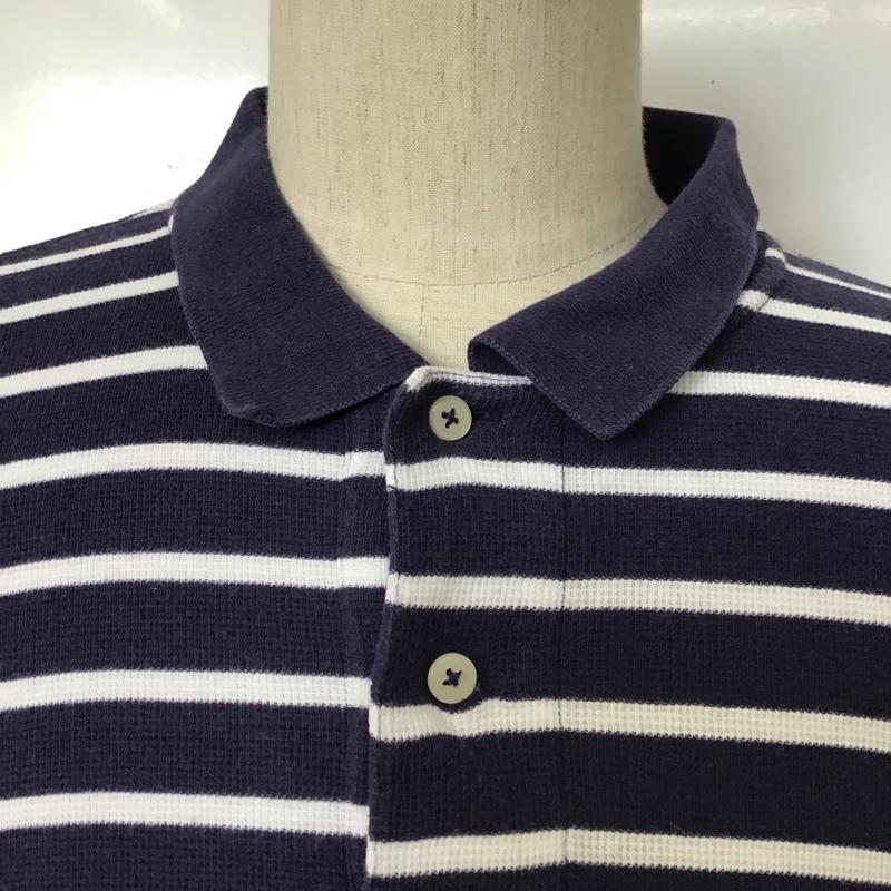 ポロバイラルフローレン Polo by RALPH LAUREN ポロシャツ 半袖 ボーダー XL ボーダー柄 紺 / ネイビー / X 白 / ホワイト /  メンズ USED 古着 中古 10098554