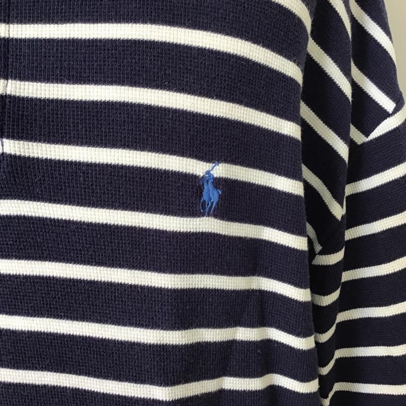 ポロバイラルフローレン Polo by RALPH LAUREN ポロシャツ 半袖 ボーダー XL ボーダー柄 紺 / ネイビー / X 白 / ホワイト /  メンズ USED 古着 中古 10098554