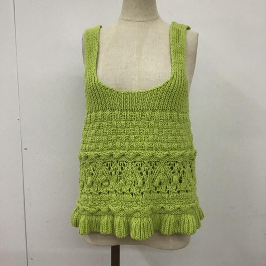 ザラ ZARA トップス トップス 5802 040 526 ニットキャミソール M 無地 黄緑 / イエローグリーン /  レディース USED 古着 中古 10098583