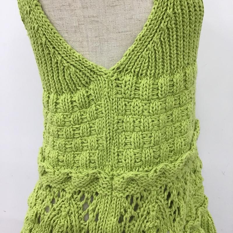 ザラ ZARA トップス トップス 5802 040 526 ニットキャミソール M 無地 黄緑 / イエローグリーン /  レディース USED 古着 中古 10098583