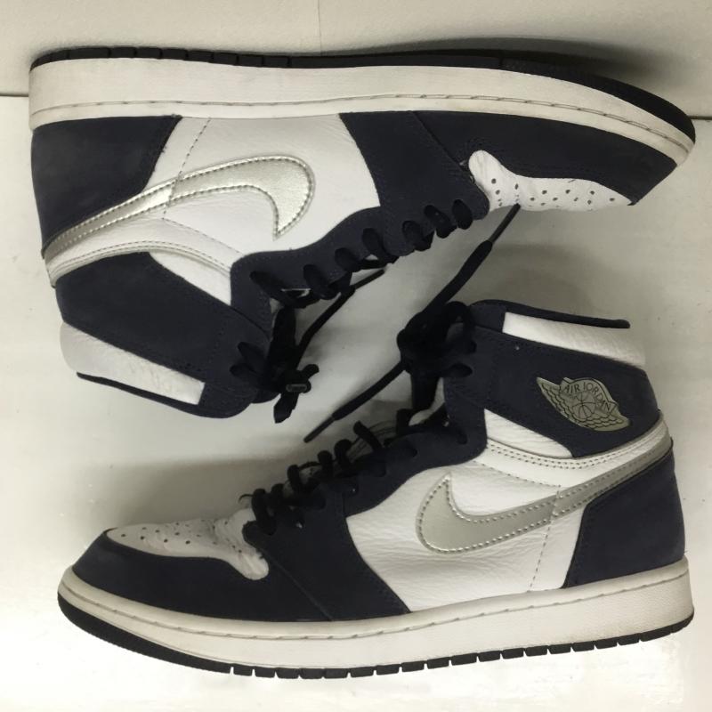 ナイキ NIKE スニーカー スニーカー AIR JORDAN 1 RETRO HIGH OG CO.JP エアジョーダン 1 ハイ OG コンセプトジャパン DC1788-100 28.0cm ロゴ、文字 白 / ホワイト / X 紺 / ネイビー /  メンズ USED 古着 中古 10098592