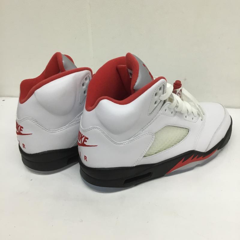 ナイキ NIKE スニーカー スニーカー AIR JORDAN 5 RETRO FIRE RED エアジョーダン 5 レトロ ファイアレッド DA1911-102 27.0cm ロゴ、文字 白 / ホワイト /  メンズ USED 古着 中古 10098603