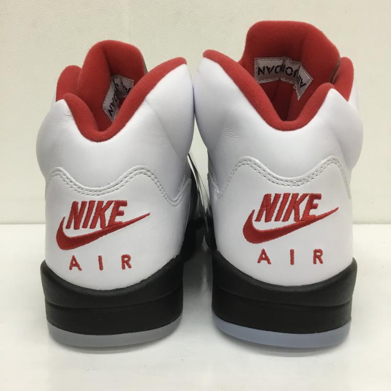 ナイキ NIKE スニーカー スニーカー AIR JORDAN 5 RETRO FIRE RED エアジョーダン 5 レトロ ファイアレッド DA1911-102 27.0cm ロゴ、文字 白 / ホワイト /  メンズ USED 古着 中古 10098603