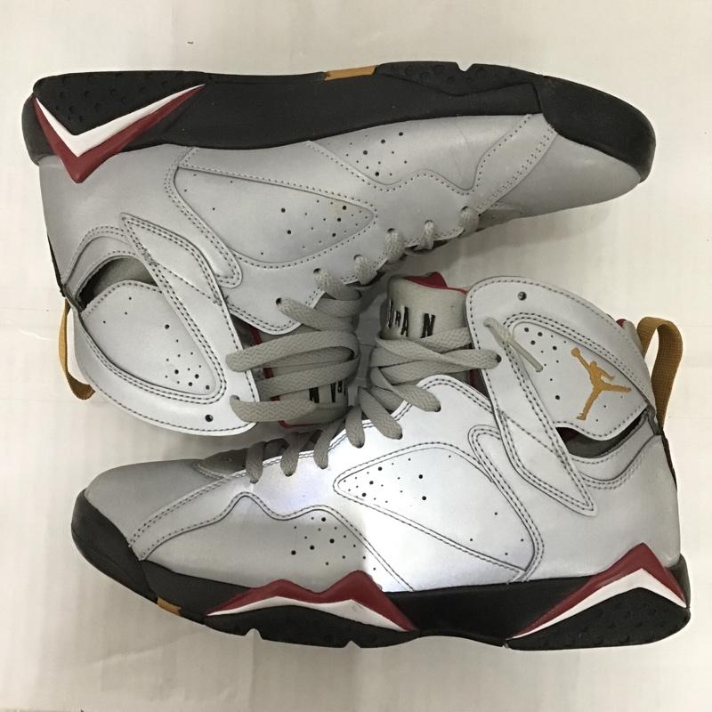 ナイキ NIKE スニーカー スニーカー BV6281-006 AIR JORDAN 7 RETRO SP 26cm 箱有 26.0cm ロゴ、文字 銀 / シルバー / X 黒 / ブラック / X えんじ / ワインレッド /  メンズ USED 古着 中古 10098631