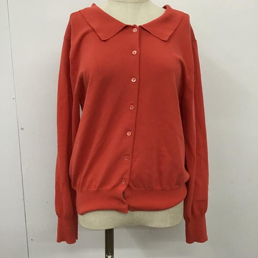 スローブイエナ SLOBE IENA カーディガン 長袖 22-080-912-2140-1-0 アイスコットン2wayポロカラー 前後着 無地 橙 / オレンジ /  レディース USED 古着 中古 10098679