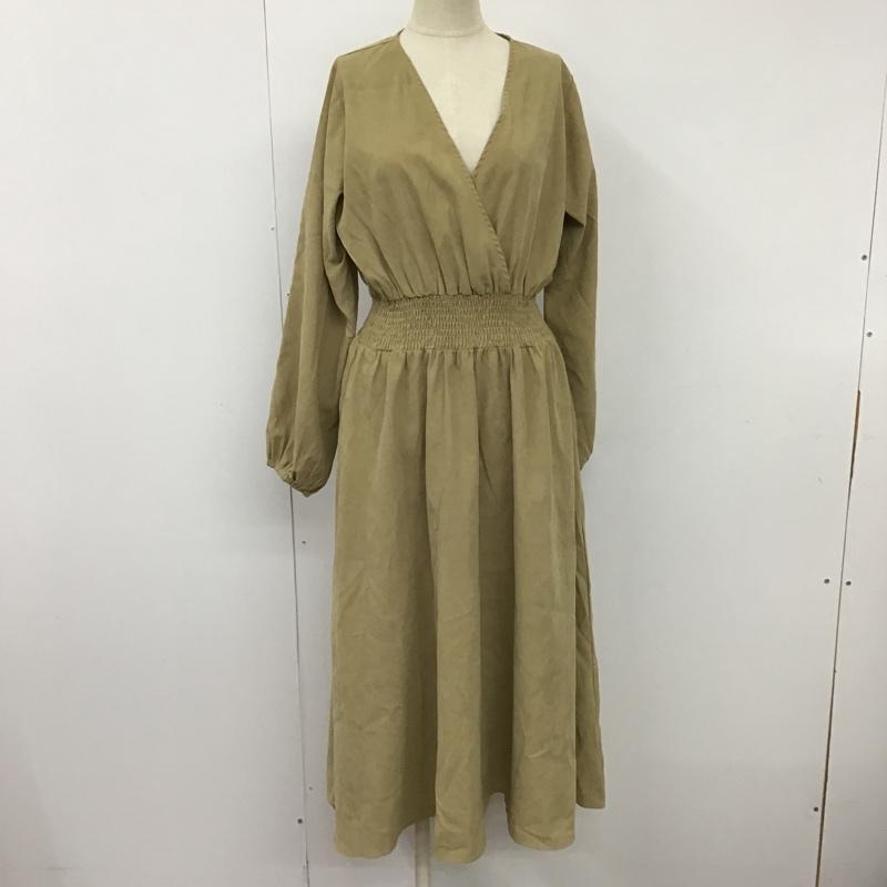 フレームス レイカズン frames RAY CASSIN ワンピース ロングスカート 597-610720 カシュクール FREE 無地 ベージュ / ベージュ /  レディース USED 古着 中古 10098687