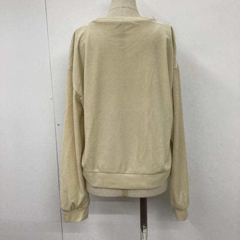 ザラ ZARA カットソー 長袖 1014 422 712 ベロア風 S 無地 アイボリー / アイボリー /  レディース USED 古着 中古 10098689