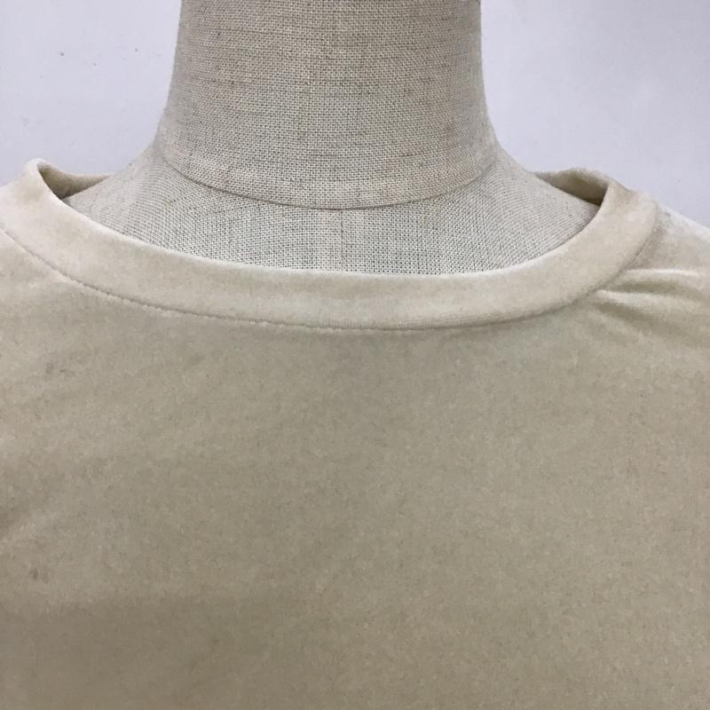 ザラ ZARA カットソー 長袖 1014 422 712 ベロア風 S 無地 アイボリー / アイボリー /  レディース USED 古着 中古 10098689
