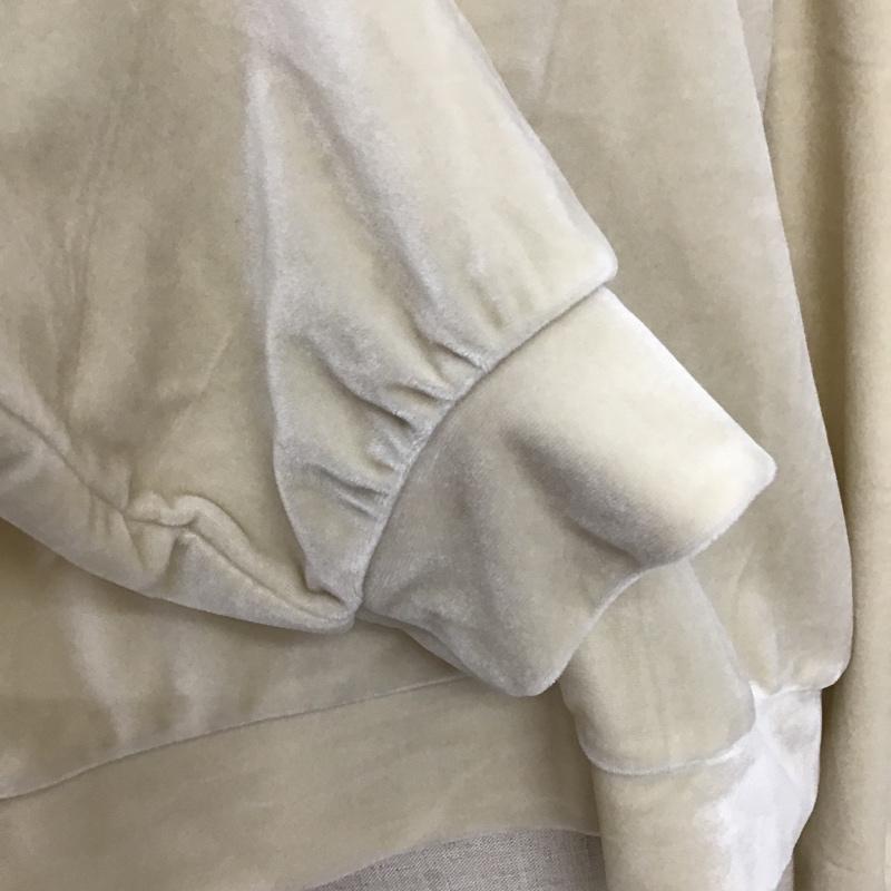 ザラ ZARA カットソー 長袖 1014 422 712 ベロア風 S 無地 アイボリー / アイボリー /  レディース USED 古着 中古 10098689