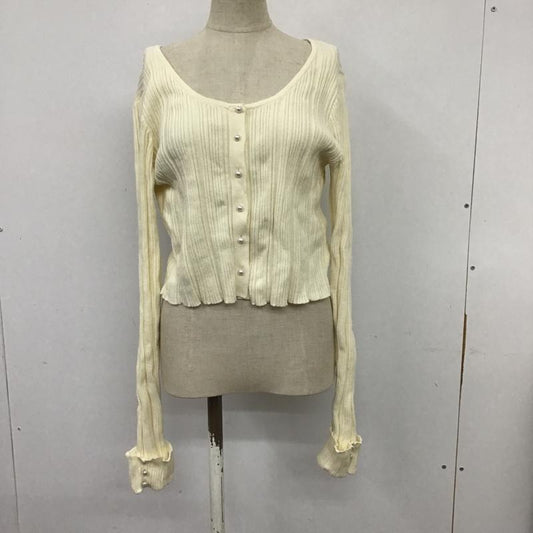 アルシーヴ archives カーディガン 長袖 M 無地 白 / ホワイト /  レディース USED 古着 中古 10098698