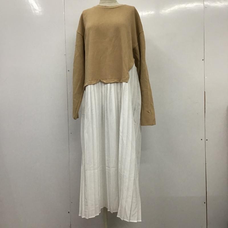 ザラ ZARA ワンピース ロングスカート S 無地 白 / ホワイト / X ベージュ / ベージュ /  レディース USED 古着 中古 10098699