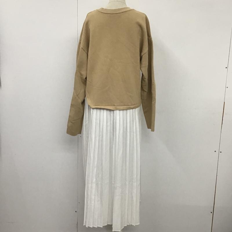 ザラ ZARA ワンピース ロングスカート S 無地 白 / ホワイト / X ベージュ / ベージュ /  レディース USED 古着 中古 10098699