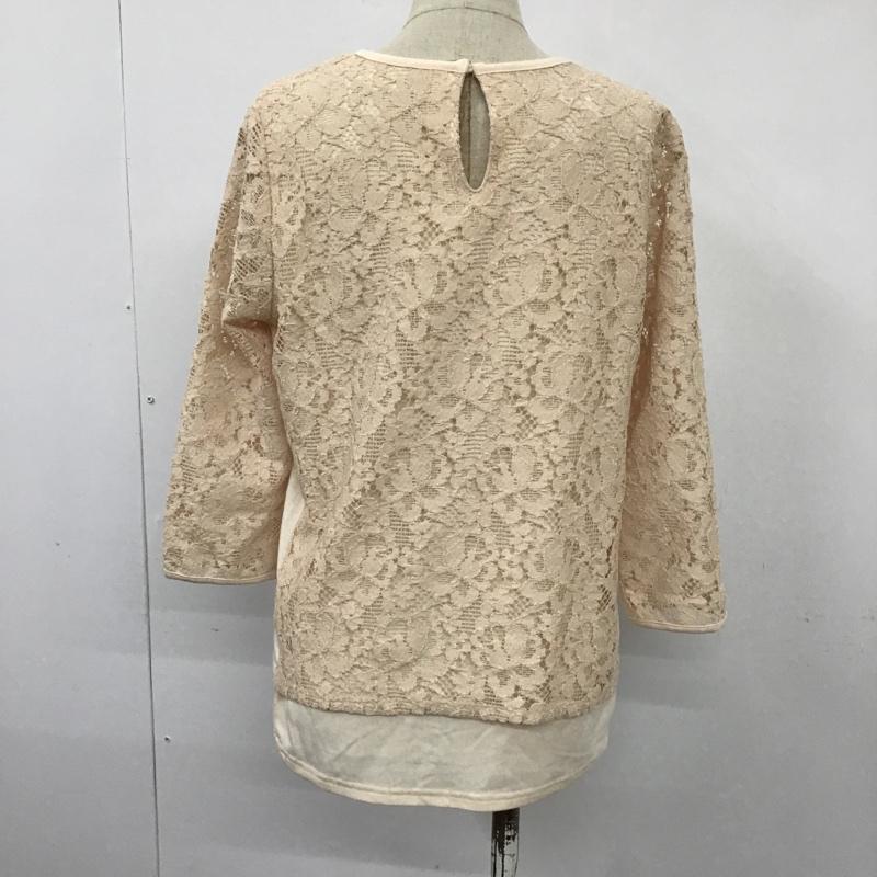 ミラオーウェン Mila Owen カットソー 七分袖 FREE 無地 ベージュ / ベージュ / X 桃 / ピンク /  レディース USED 古着 中古 10098700