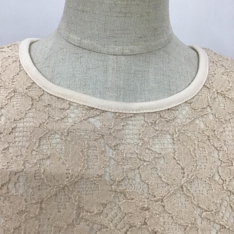 ミラオーウェン Mila Owen カットソー 七分袖 FREE 無地 ベージュ / ベージュ / X 桃 / ピンク /  レディース USED 古着 中古 10098700