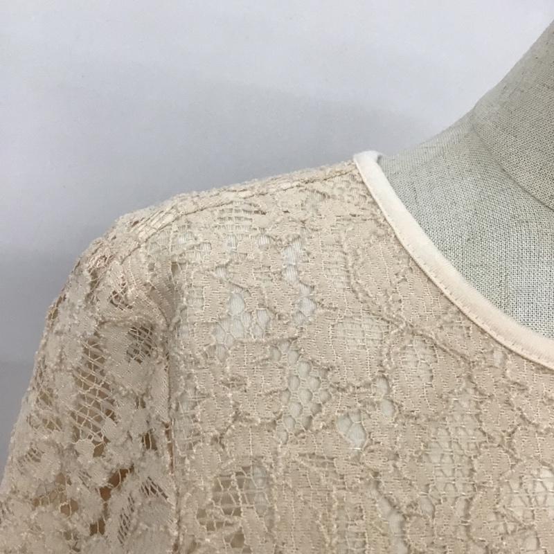 ミラオーウェン Mila Owen カットソー 七分袖 FREE 無地 ベージュ / ベージュ / X 桃 / ピンク /  レディース USED 古着 中古 10098700