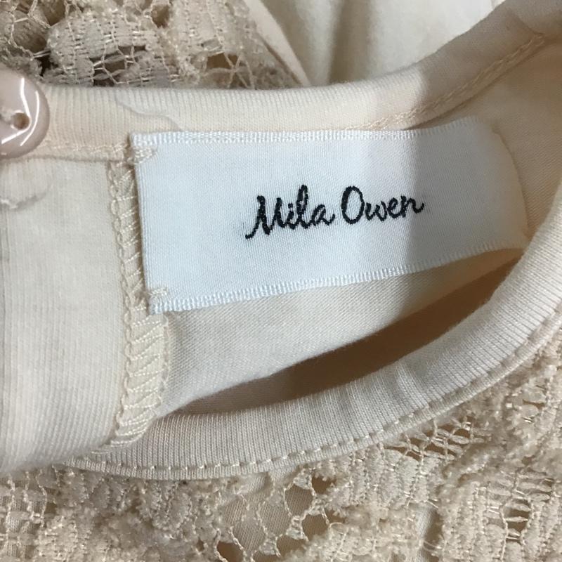 ミラオーウェン Mila Owen カットソー 七分袖 FREE 無地 ベージュ / ベージュ / X 桃 / ピンク /  レディース USED 古着 中古 10098700