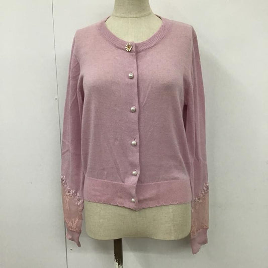 リズリサ LIZ LISA カーディガン 長袖 0 無地 桃 / ピンク /  レディース USED 古着 中古 10098704