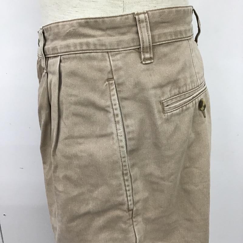 トミーヒルフィガー TOMMY HILFIGER パンツ ショートパンツ 0686770-6078 ハーフパンツ タック入り M ワンポイント ベージュ / ベージュ /  メンズ USED 古着 中古 10098718