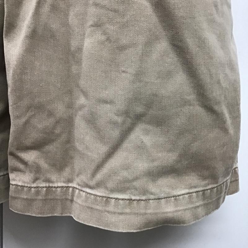 トミーヒルフィガー TOMMY HILFIGER パンツ ショートパンツ 0686770-6078 ハーフパンツ タック入り M ワンポイント ベージュ / ベージュ /  メンズ USED 古着 中古 10098718