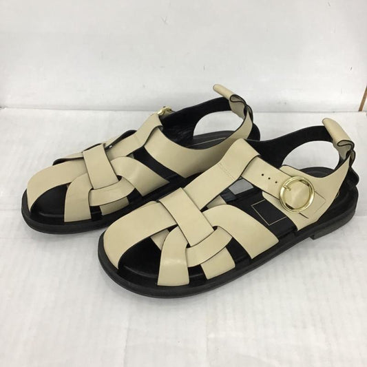 ザラ ZARA サンダル サンダル 1650 711 002 グルカサンダル 39 無地 黒 / ブラック / X ベージュ / ベージュ /  レディース USED 古着 中古 10098778