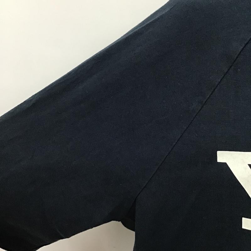 チャンピオン Champion Tシャツ 半袖 YALE UNIVERSITY XL ロゴ、文字 X プリント 紺 / ネイビー /  メンズ USED 古着 中古 10098815