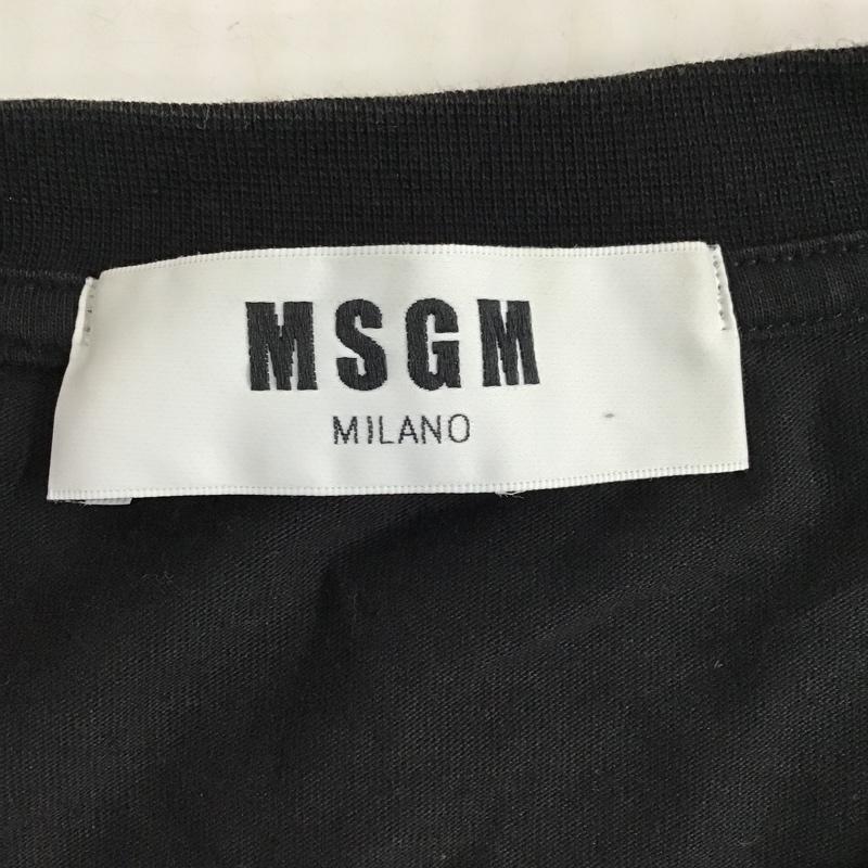 エムエスジーエム MSGM Tシャツ 半袖 プリントT M ロゴ、文字 X プリント 黒 / ブラック /  メンズ USED 古着 中古 10098817