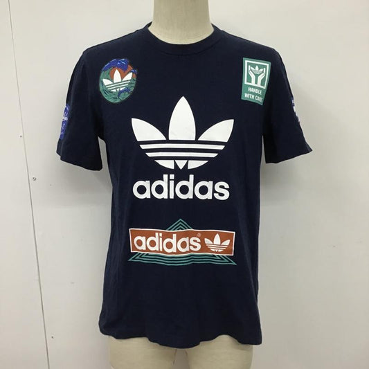 アディダス adidas Tシャツ 半袖 DV2072 RACE Tee M ロゴ、文字 紺 / ネイビー /  メンズ USED 古着 中古 10098826