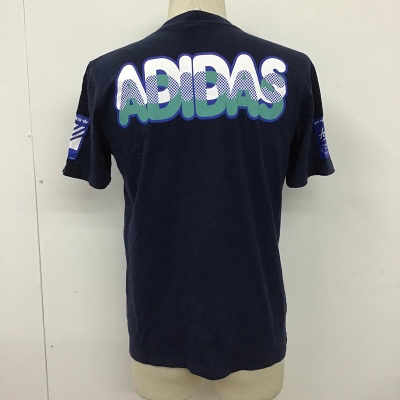 アディダス adidas Tシャツ 半袖 DV2072 RACE Tee M ロゴ、文字 紺 / ネイビー /  メンズ USED 古着 中古 10098826