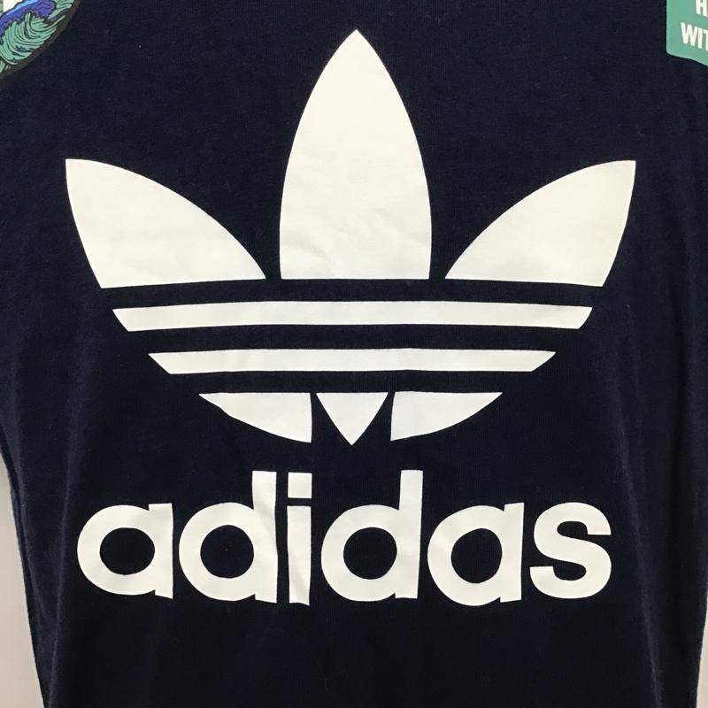 アディダス adidas Tシャツ 半袖 DV2072 RACE Tee M ロゴ、文字 紺 / ネイビー /  メンズ USED 古着 中古 10098826