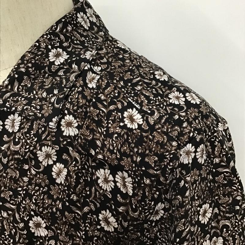 ナノユニバース nano・universe シャツ、ブラウス 半袖 668-0121007 オープンカラーシャツ M 花柄 黒 / ブラック /  メンズ USED 古着 中古 10098834