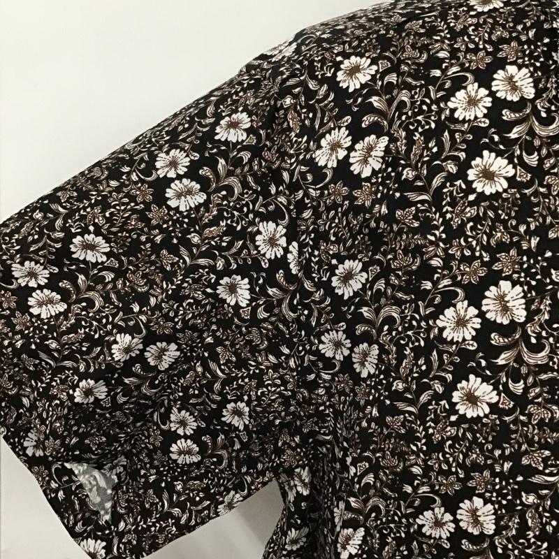 ナノユニバース nano・universe シャツ、ブラウス 半袖 668-0121007 オープンカラーシャツ M 花柄 黒 / ブラック /  メンズ USED 古着 中古 10098834