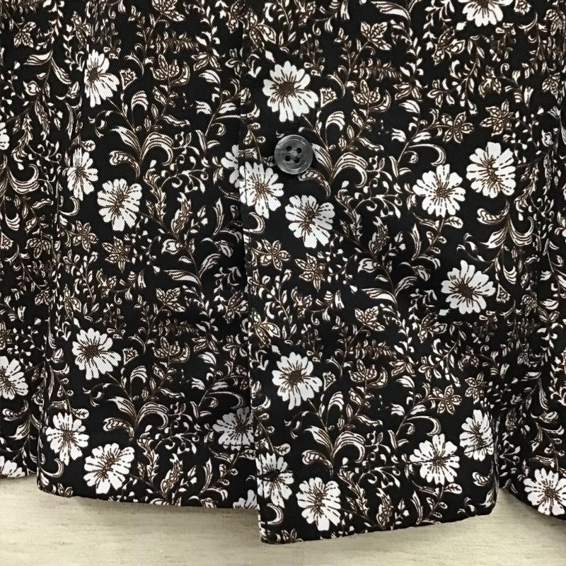 ナノユニバース nano・universe シャツ、ブラウス 半袖 668-0121007 オープンカラーシャツ M 花柄 黒 / ブラック /  メンズ USED 古着 中古 10098834