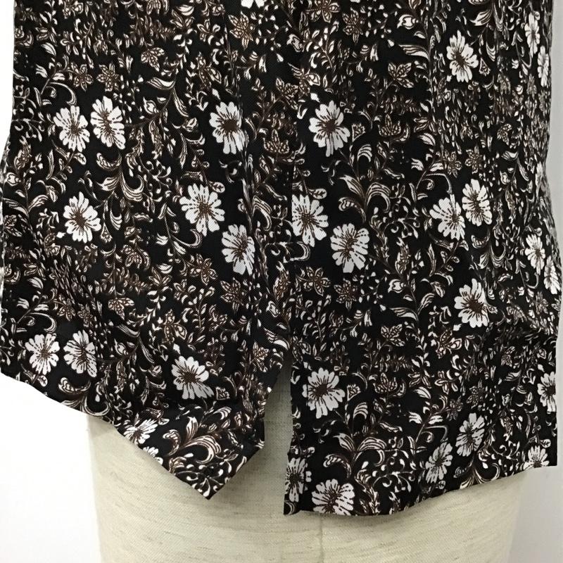ナノユニバース nano・universe シャツ、ブラウス 半袖 668-0121007 オープンカラーシャツ M 花柄 黒 / ブラック /  メンズ USED 古着 中古 10098834