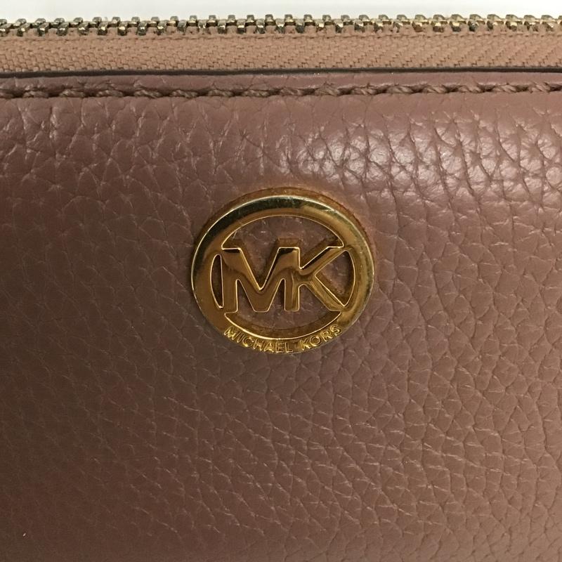 マイケルコース MICHAEL KORS 財布 長財布 35T5GFTZ3L ラウンドファスナー ワンポイント 桃 / ピンク / X 金 / ゴールド /  レディース USED 古着 中古 10098842