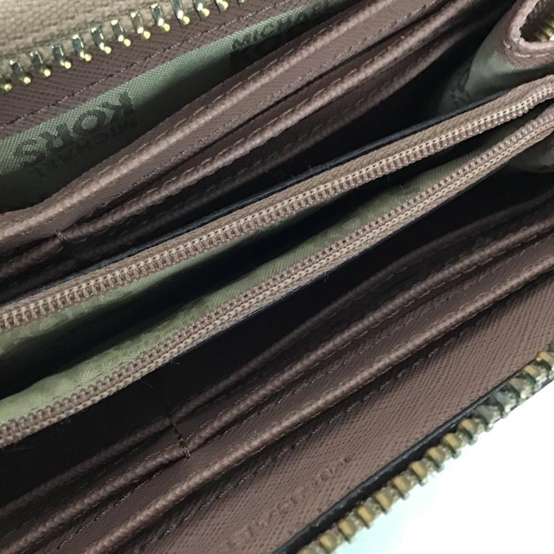 マイケルコース MICHAEL KORS 財布 長財布 35T5GFTZ3L ラウンドファスナー ワンポイント 桃 / ピンク / X 金 / ゴールド /  レディース USED 古着 中古 10098842