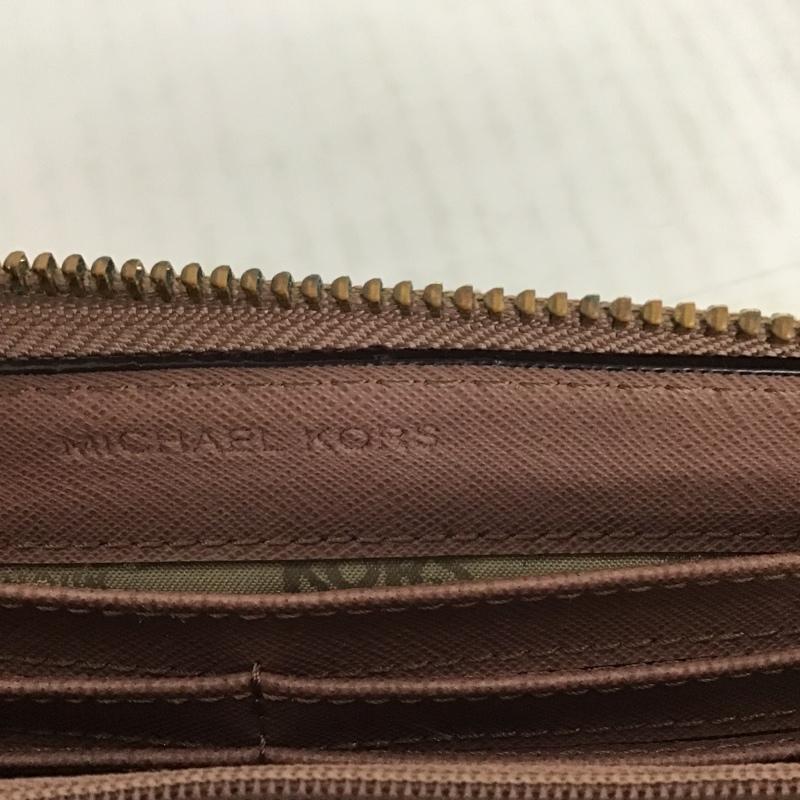 マイケルコース MICHAEL KORS 財布 長財布 35T5GFTZ3L ラウンドファスナー ワンポイント 桃 / ピンク / X 金 / ゴールド /  レディース USED 古着 中古 10098842