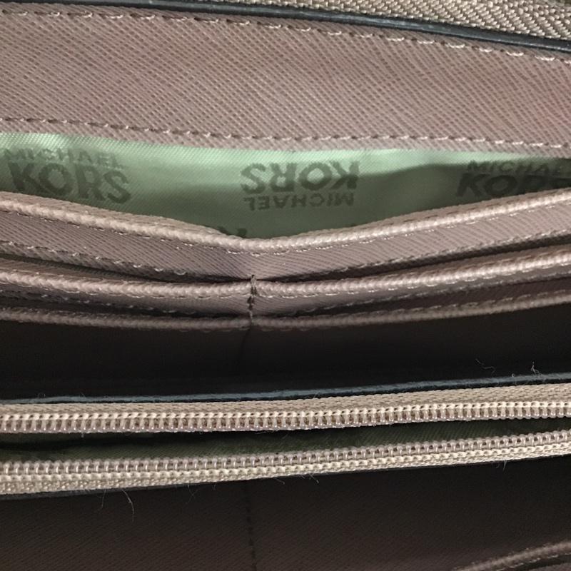 マイケルコース MICHAEL KORS 財布 長財布 35T5GFTZ3L ラウンドファスナー ワンポイント 桃 / ピンク / X 金 / ゴールド /  レディース USED 古着 中古 10098842