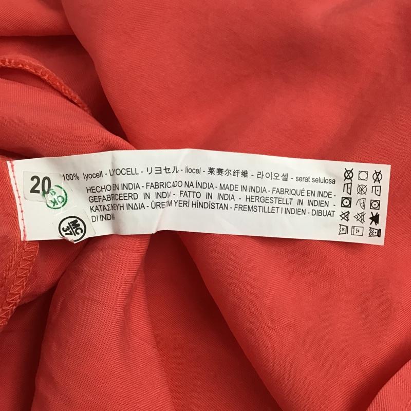 ザラベーシック ZARA BASIC ワンピース ひざ丈スカート 5796 022 679 スキッパー サイドスリット L 無地 橙 / オレンジ /  レディース USED 古着 中古 10098852