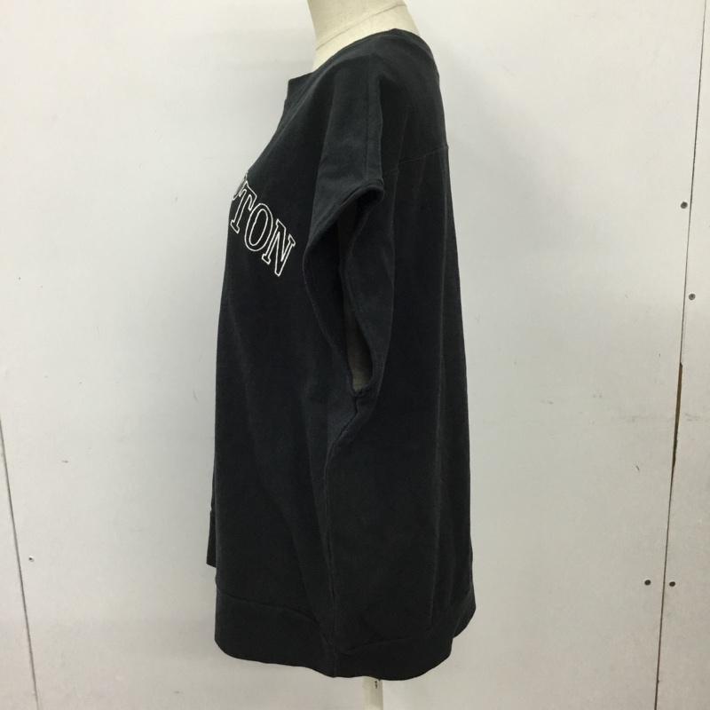 ローリーズファーム LOWRYS FARM カットソー 半袖 LF622139TS オーバーサイズプリントＴシャツ FREE ロゴ、文字 黒 / ブラック /  レディース USED 古着 中古 10098863