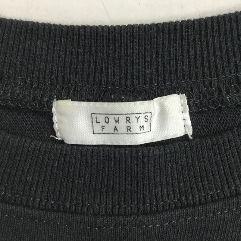 ローリーズファーム LOWRYS FARM カットソー 半袖 LF622139TS オーバーサイズプリントＴシャツ FREE ロゴ、文字 黒 / ブラック /  レディース USED 古着 中古 10098863