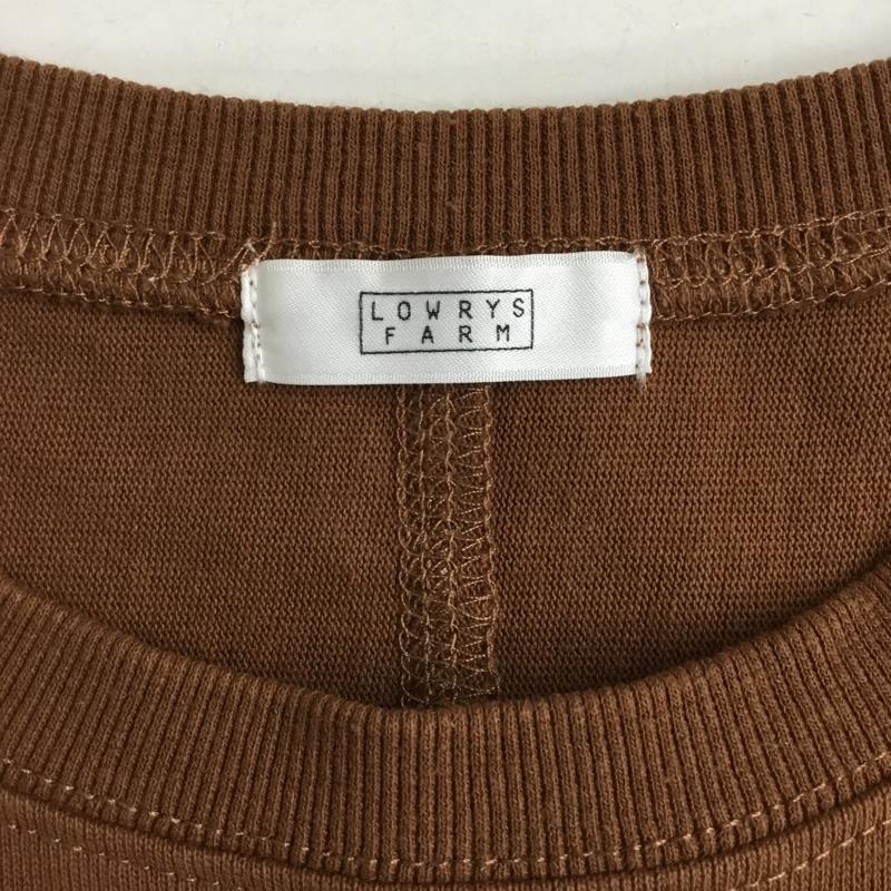 ローリーズファーム LOWRYS FARM カットソー 半袖 LF622139TS オーバーサイズプリントＴシャツ FREE プリント 茶 / ブラウン /  レディース USED 古着 中古 10098865