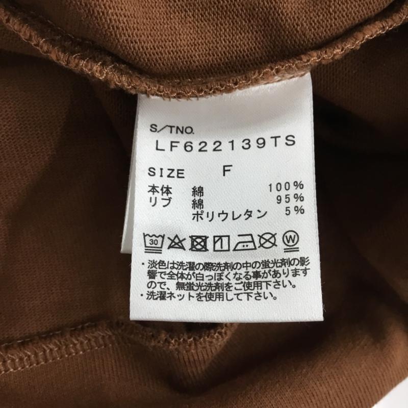 ローリーズファーム LOWRYS FARM カットソー 半袖 LF622139TS オーバーサイズプリントＴシャツ FREE プリント 茶 / ブラウン /  レディース USED 古着 中古 10098865