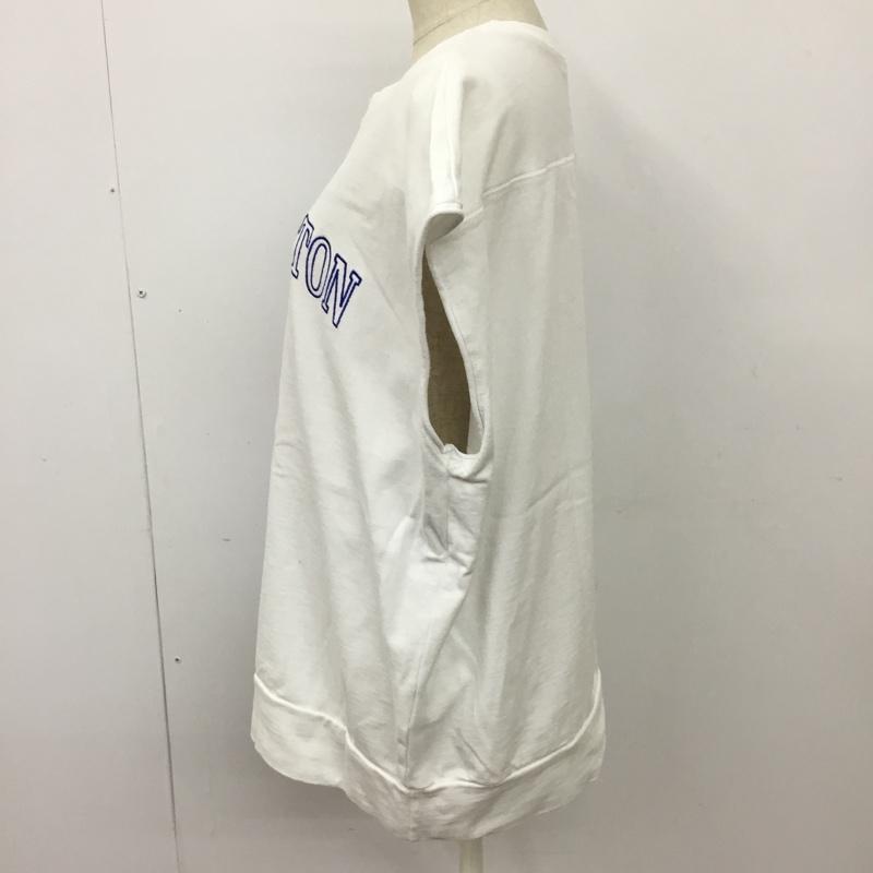 ローリーズファーム LOWRYS FARM カットソー 半袖 LF622139TS オーバーサイズプリントＴシャツ FREE ロゴ、文字 白 / ホワイト /  レディース USED 古着 中古 10098866