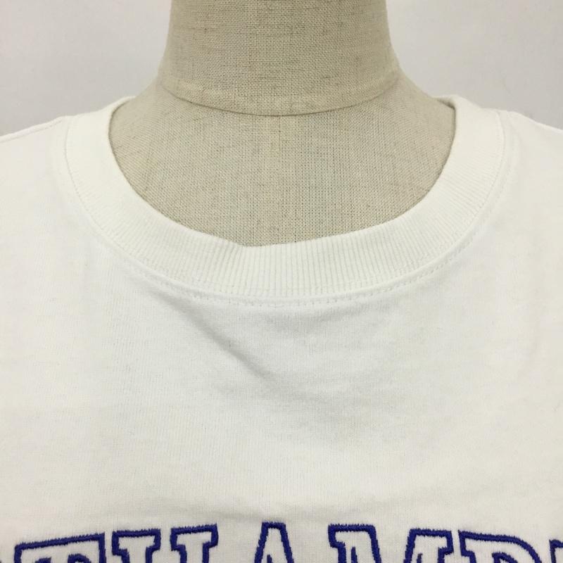 ローリーズファーム LOWRYS FARM カットソー 半袖 LF622139TS オーバーサイズプリントＴシャツ FREE ロゴ、文字 白 / ホワイト /  レディース USED 古着 中古 10098866