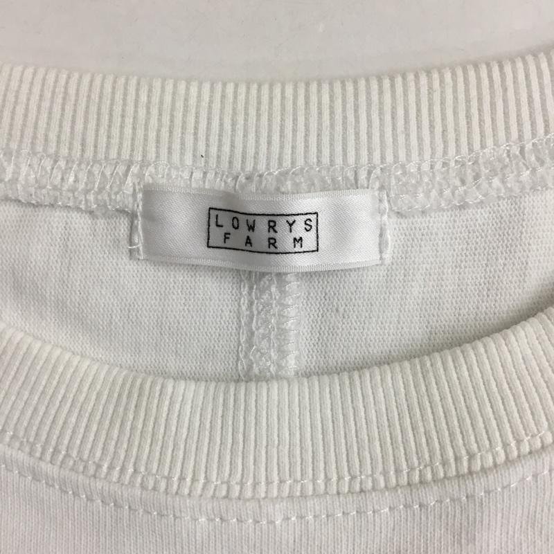 ローリーズファーム LOWRYS FARM カットソー 半袖 LF622139TS オーバーサイズプリントＴシャツ FREE ロゴ、文字 白 / ホワイト /  レディース USED 古着 中古 10098866