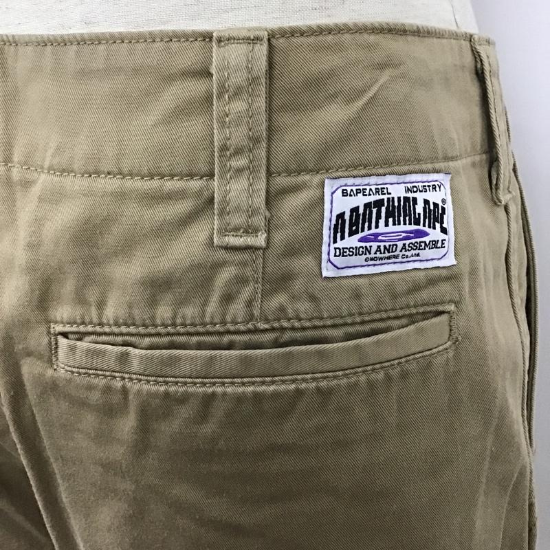 アベイシングエイプ A BATHING APE パンツ ショートパンツ M 無地 ベージュ / ベージュ /  メンズ USED 古着 中古 10098869