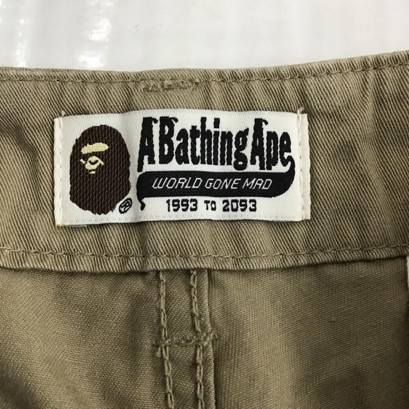 アベイシングエイプ A BATHING APE パンツ ショートパンツ M 無地 ベージュ / ベージュ /  メンズ USED 古着 中古 10098869